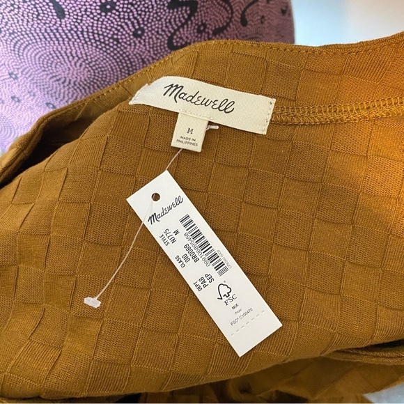 Madewell Sz M Checkerboard Brown Cardigan Sweater - Picture 5 of 6